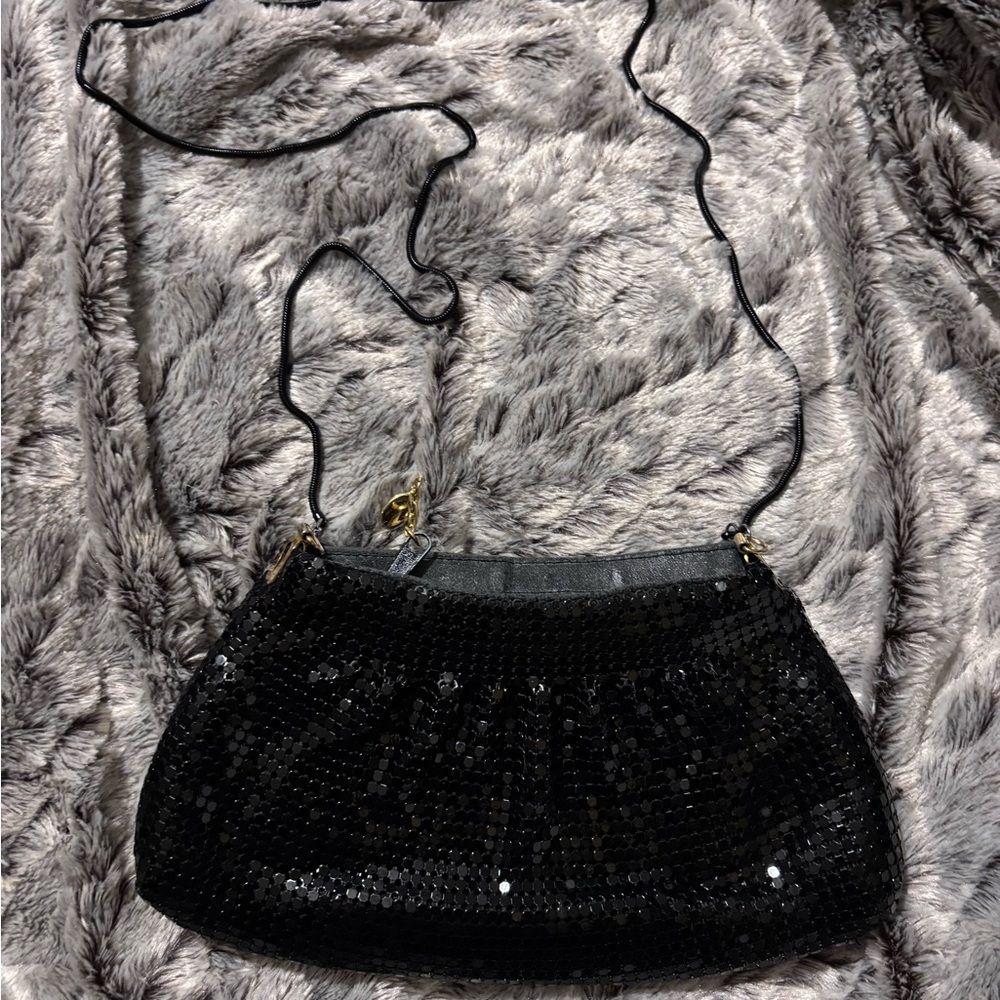 Elegant Black Sequin Clutch
